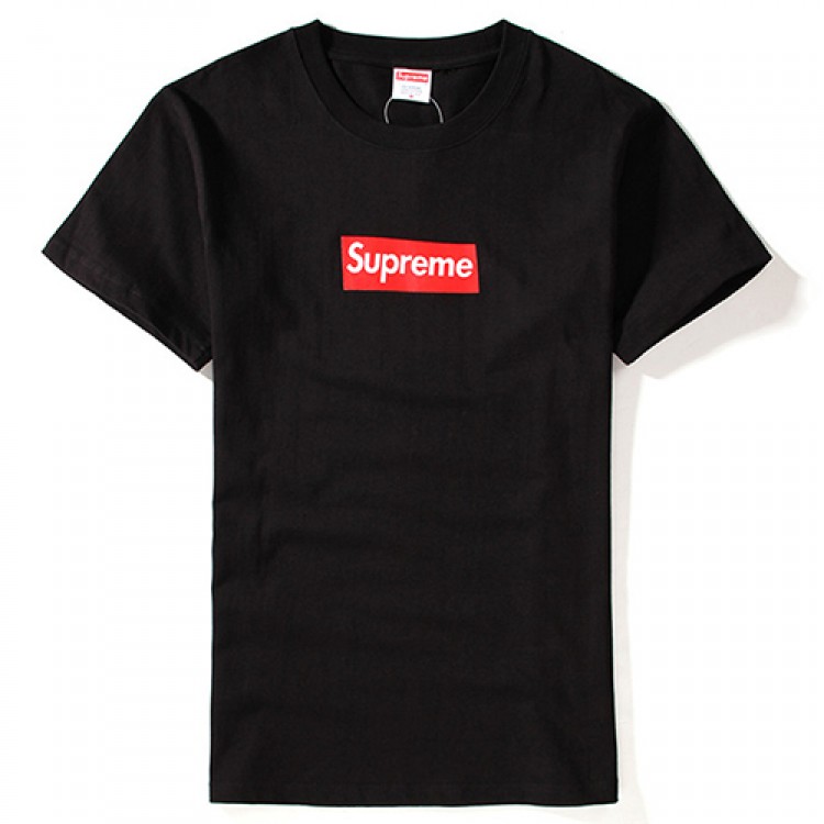black supreme t shirt red box logo