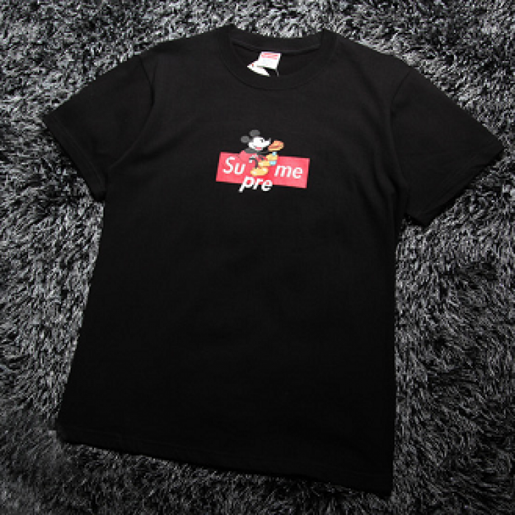 supreme t shirt black and red
